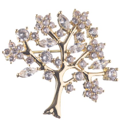 Tree Of Life Brooch Gold