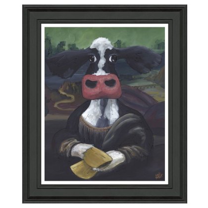 Moona Lisa 49cm x 59cm Picture By Geoff Beckett Back Frame Moona Lisa 49cm x 59cm Picture By Geoff Beckett Back Frame