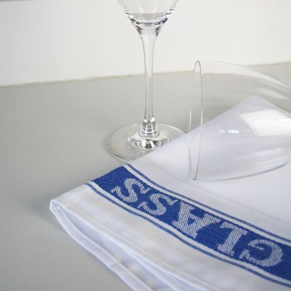 Linen Union Glass Cloth Blue Linen Union Glass Cloth Blue