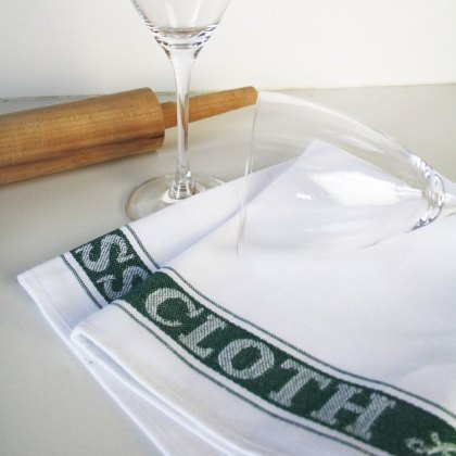 Linen Union Glass Cloth Green Linen Union Glass Cloth Green
