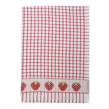 Poli-Dri Strawberry Jacquard Tea Towel Red Poli-Dri Strawberry Jacquard Tea Towel Red