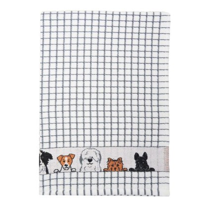 Poli-Dri Dogs Jaquard Tea Towel Grey Poli-Dri Dogs Jaquard Tea Towel Grey