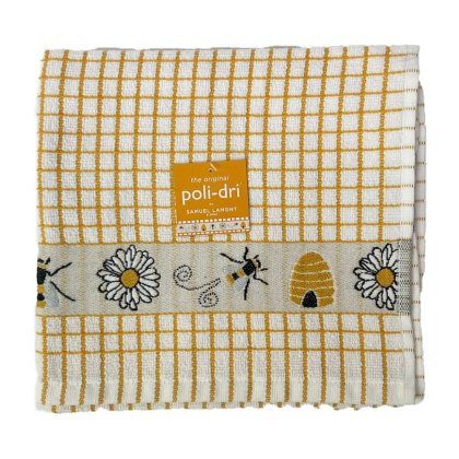 Poli-Dri Bees Jaquard Tea Towel Honey Poli-Dri Bees Jaquard Tea Towel Honey