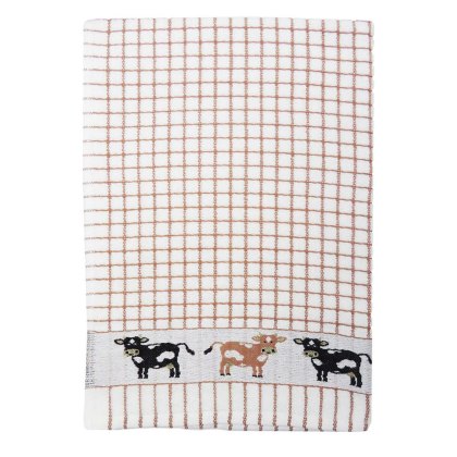 Poli-Dri Cows Jacquard Tea Towel Brown Poli-Dri Cows Jacquard Tea Towel Brown
