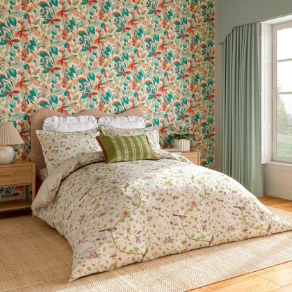 Aril's Garden Reversible Super King Duvet Cover Set Cream & Olive Aril's Garden Reversible Super King Duvet Cover Set Cream & Olive