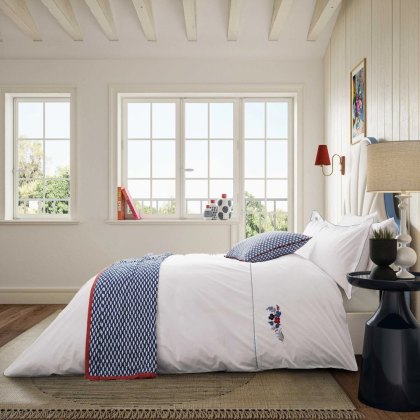 Land & Shore Fia Duvet Cover Set White (Multiple Sizes)