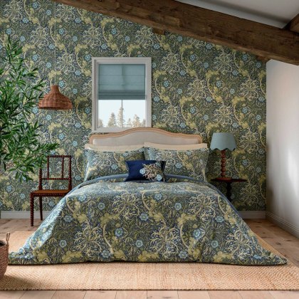 Seaweed Reversible Duvet Cover Set Green (Multiple Sizes) Seaweed Reversible Duvet Cover Set Green (Multiple Sizes)