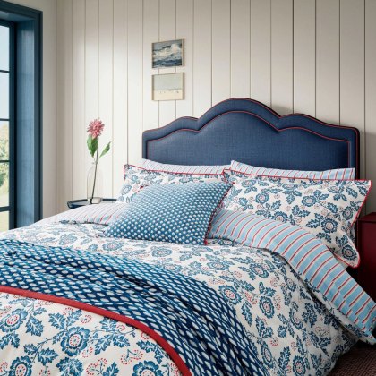 Land & Shore River Reversible Duvet Cover Set Blue & Red (Multiple Sizes)