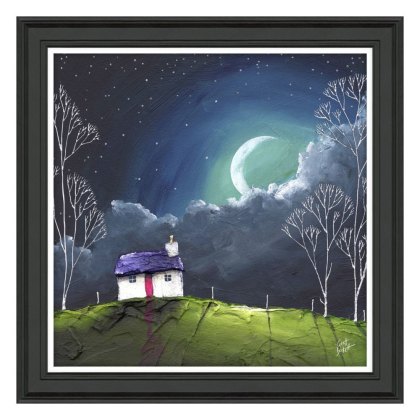 Crescent Nights Large 67cm x 67cm Picture By Geoff Backett Black Frame Crescent Nights Large 67cm x 67cm Picture By Geoff Backett Black Frame