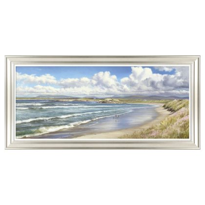 Silence Of The Shore 129cm x 61cm Picture By Duncan Palmar Silver Frame Silence Of The Shore 129cm x 61cm Picture By Duncan Palmar Silver Frame