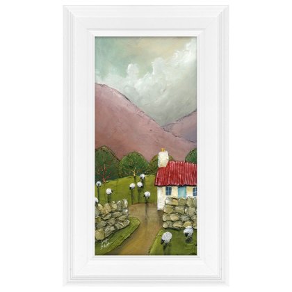 The Blue Door 26cm x 49cm Picture By Geoff Backett White Frame The Blue Door 26cm x 49cm Picture By Geoff Backett White Frame