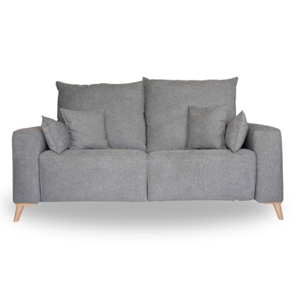 Kamy 3 Seater Sofa With Adjustable Headrest Fabric Category 1 Grey Kamy 3 Seater Sofa With Adjustable Headrest Fabric Category 1 Grey