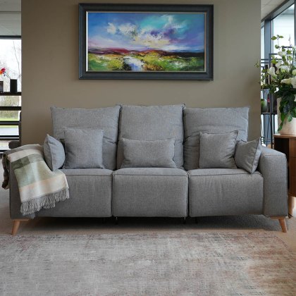 Kamy 3.5 Seater Sofa With Adjustable Headrest Fabric Category 1