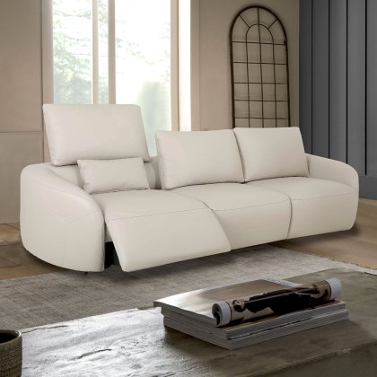 Locarno Large Round Footstool Leather Category 20 BX/NW
