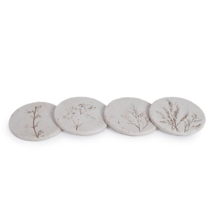 Meadows Coasters Stone With Floral Design Meadows Coasters Stone With Floral Design