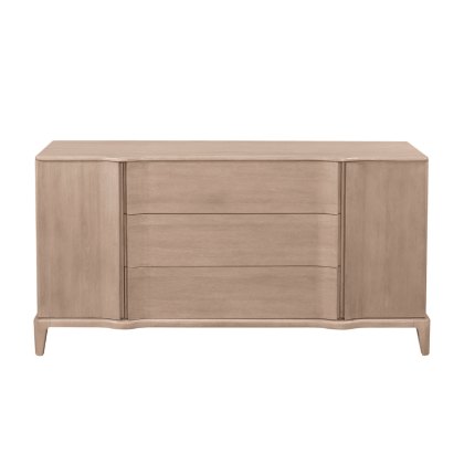 Delano Sideboard With 3 Drawers & 2 Doors Light Wood Delano Sideboard With 3 Drawers & 2 Doors Light Wood