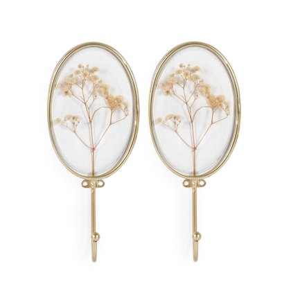 Floral/Butterfly Wall Hangings Glass (Set Of 2) Floral/Butterfly Wall Hangings Glass (Set Of 2)