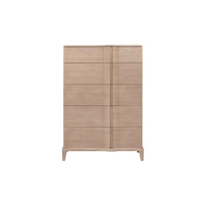 Delano 5 Drawer Tallboy Light Wood Delano 5 Drawer Tallboy Light Wood