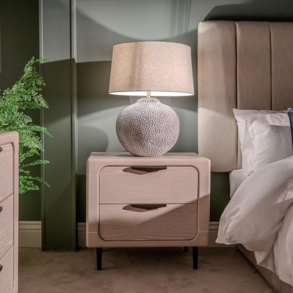 Miri Table Lamp Stone Base With Beige Shade