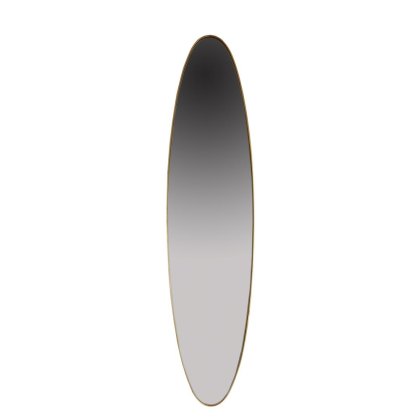 Hanna Oval Wall Mirror With Gold Details Hanna Oval Wall Mirror With Gold Details
