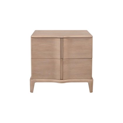 Delano 2 Drawer Bedside Locker Natural Wood Delano 2 Drawer Bedside Locker Natural Wood