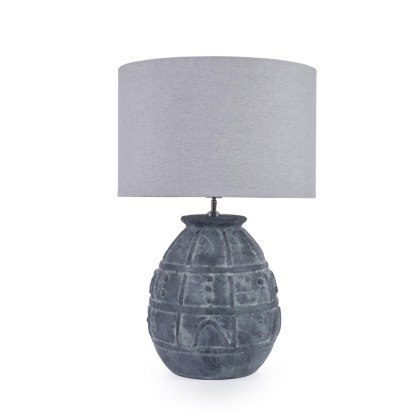 Maud Table Lamp Blue/Grey Base With Grey Shade Maud Table Lamp Blue/Grey Base With Grey Shade