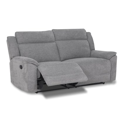 Ronda 3 Seater Manual Reclining Sofa Fabric Grey Ronda 3 Seater Manual Reclining Sofa Fabric Grey