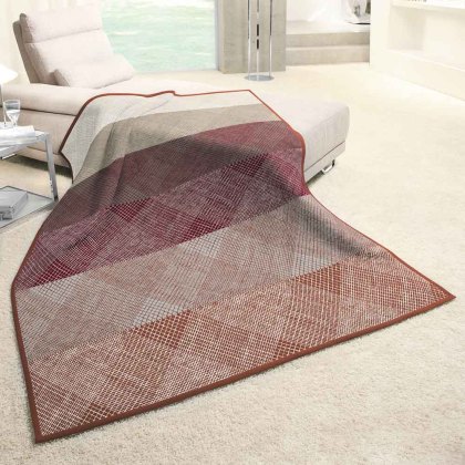 Cross Hatch Throw 140cm x 180cm Burnt Orange