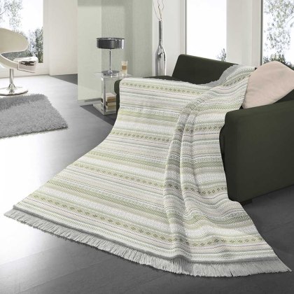 Stripe Throw 140cm x 180cm Kian Green