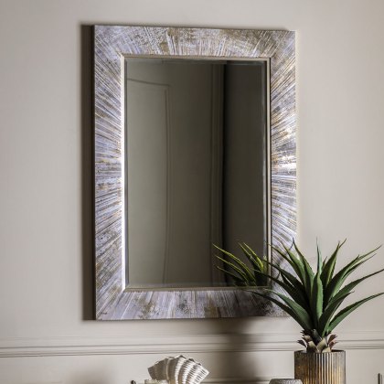 Chelsea Rectangular Wall Mirror Cream & Gold