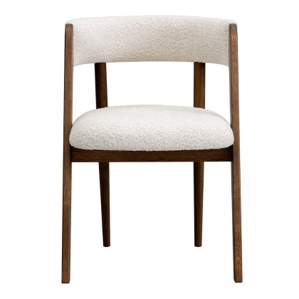 Carla Dining Chair With Curved Fabric Backrest & Seat Pad Bordo Carla Dining Chair With Curved Fabric Backrest & Seat Pad Bordo