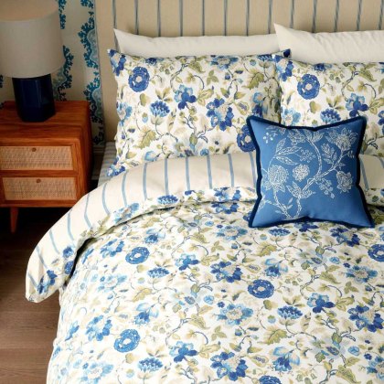 Amanpuri Reversible Double Duvet Cover Set Blue