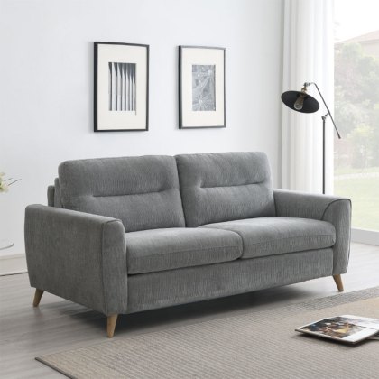Ringgenberg 2.5 Seater Sofa Bed Fabric Grey Ringgenberg 2.5 Seater Sofa Bed Fabric Grey