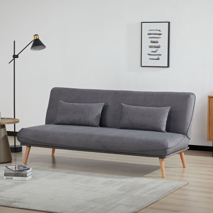 Brienz 3 Seater Sofa Bed Fabric Dark Grey Brienz 3 Seater Sofa Bed Fabric Dark Grey