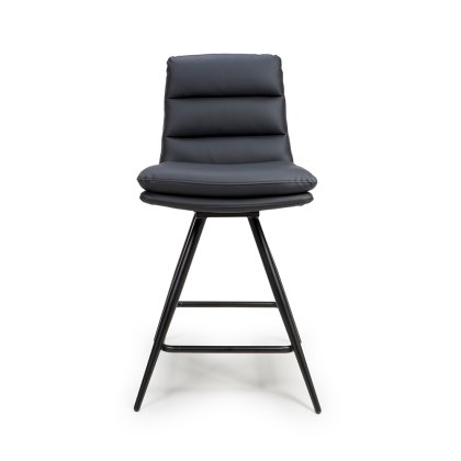 Nobo Swivel Bar Stool Faux Leather (Multiple Sizes & Colours)