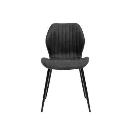 Sheldon Dining Chair Faux Leather Charcoal
