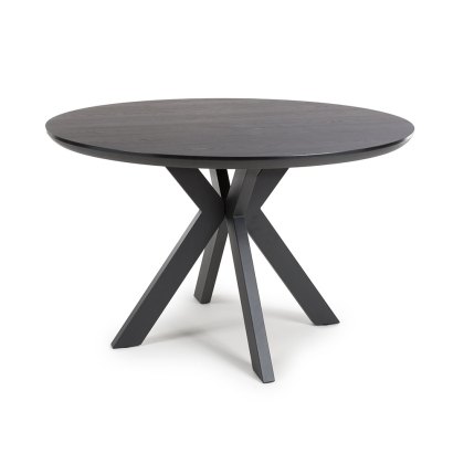 Boston 4 Person Round Dining Table Black Boston 4 Person Round Dining Table Black