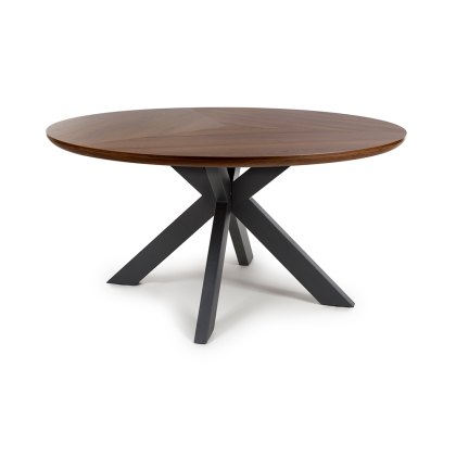 Boston 6 Person Round Dining Table Smoked Oak Boston 6 Person Round Dining Table Smoked Oak