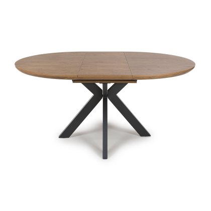 Boston 4-6 Person Extending Round Dining Table Rustic Oak Boston 4-6 Person Extending Round Dining Table Rustic Oak
