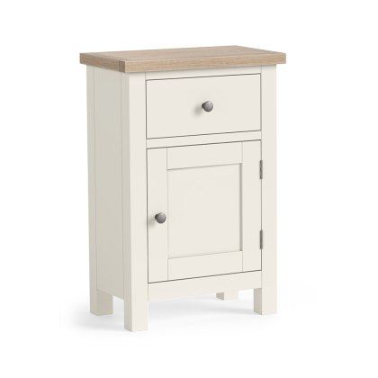 York 1 Drawer + 1 Door Telephone Cupboard Coconut White York 1 Drawer + 1 Door Telephone Cupboard Coconut White