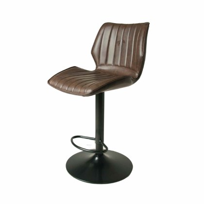 Alfa High/Low Gas Lift Bar Stool Faux Leather (Multiple Colours)