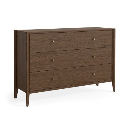 Nice 3 + 3 Drawer Chest of Drawers Dark Oak