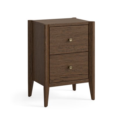 Nice 2 Drawer Bedside Locker Dark Oak Nice 2 Drawer Bedside Locker Dark Oak