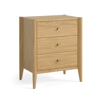Nice 3 Drawer Bedside Locker Natural Oak Nice 3 Drawer Bedside Locker Natural Oak