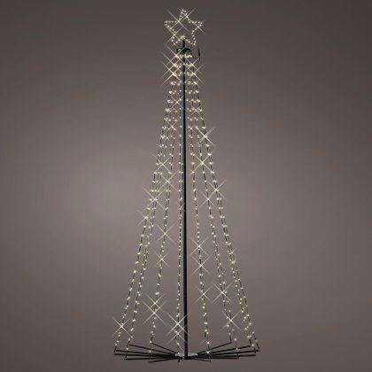 6ft/80cm LED Tree Cone Black Warm White