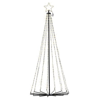 LED Tree Cone Black Warm White 6ft/80cm
