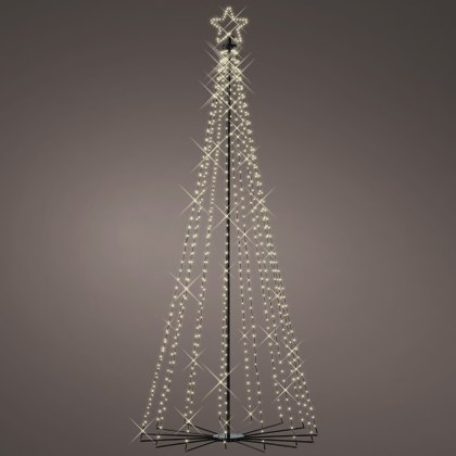 6ft/80cm LED Tree Cone Black Warm White