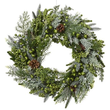 Pinecones & Green Berries Wreath 60cm Pinecones & Green Berries Wreath 60cm