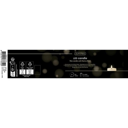 LED Pillar Candle Christmas Red 11.2cm