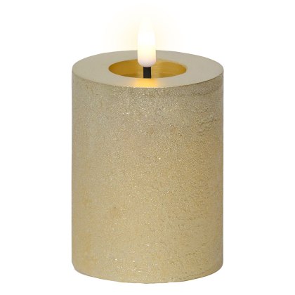 LED Pillar Candle Gold 11.2cm LED Pillar Candle Gold 11.2cm